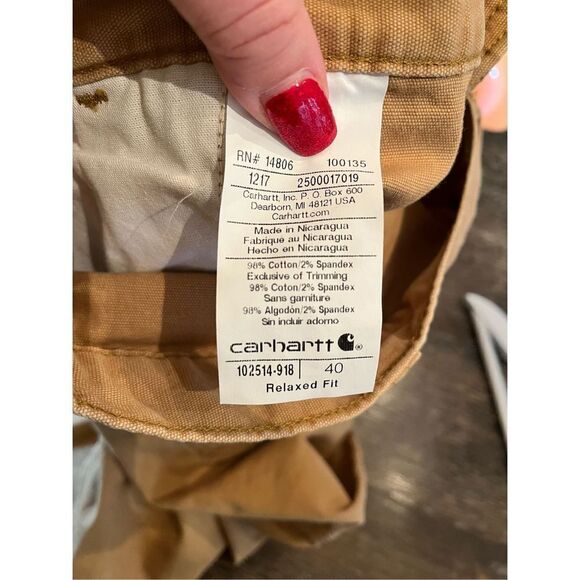 Carhartt Tan Relaxed Fit Jean Shorts sz 40 EUC - Picture 8 of 8